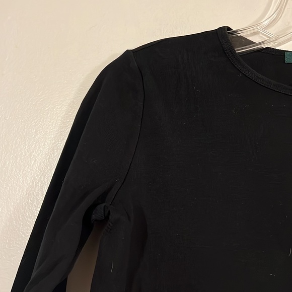 Ralph Lauren black long sleeve 100% cotton tee w/small patch pocket on sleeve - Picture 2 of 8